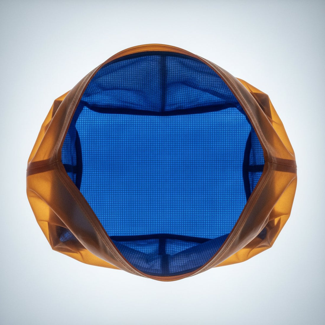 Bag lining ripstop nylon Canard blue x-ray lightbox