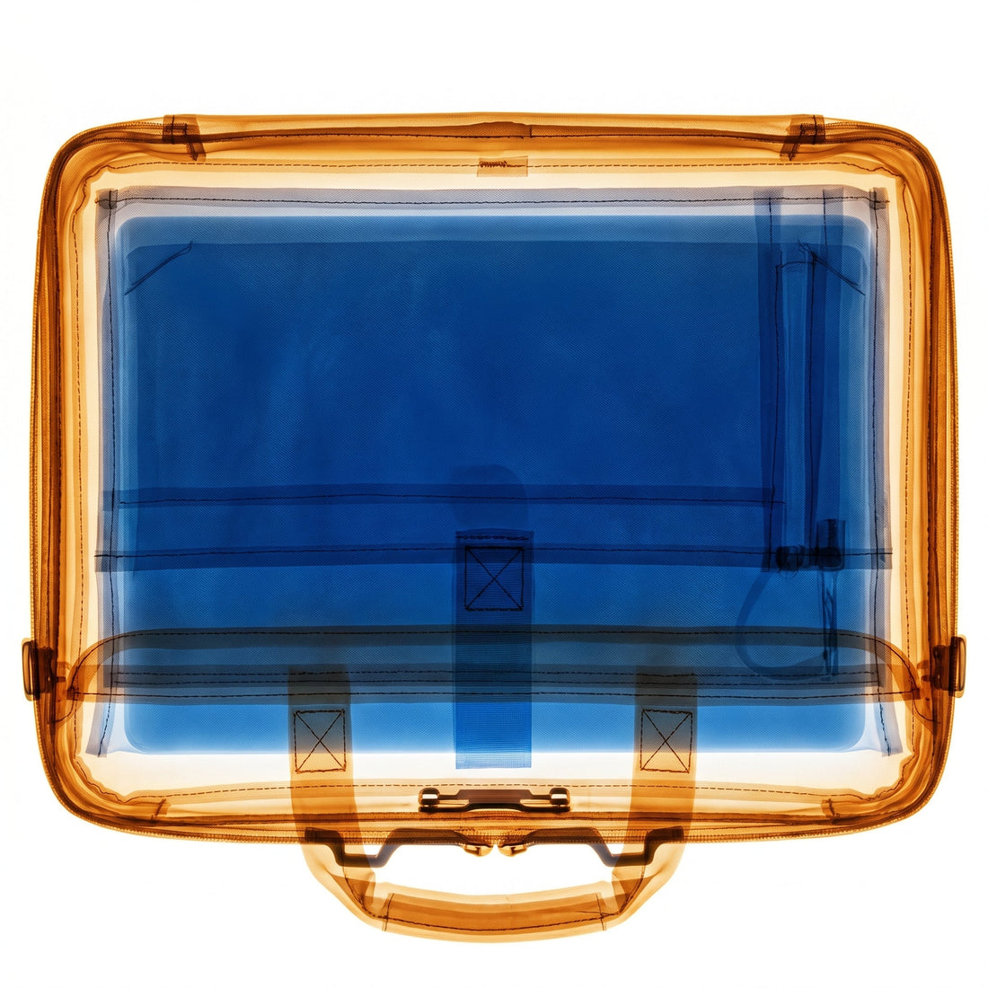 Ballistic nylon briefcase document bag x-ray lightbox